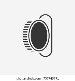Coin icon illustration isolated vector sign symbol
