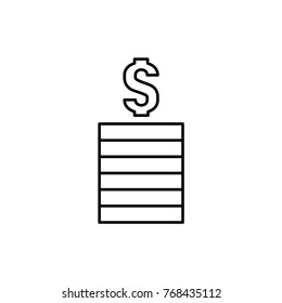 Coin icon illustration isolated vector sign symbol