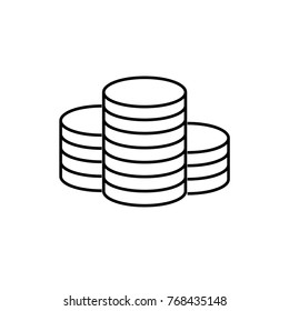Coin icon illustration isolated vector sign symbol