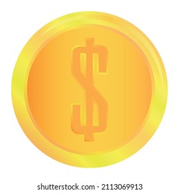 Coin Icon Logo Design Element