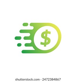 Coin Icon Logo Design Element Vector Illustration.