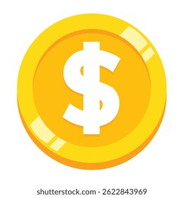 Coin Icon Logo Design Element.