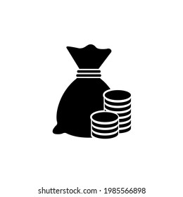 Coin icon, logo isolated on white background