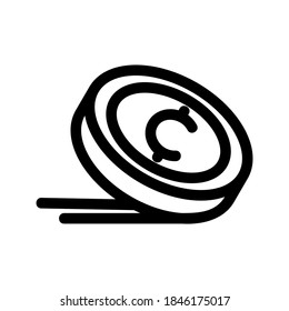 coin icon or logo isolated sign symbol vector illustration - high quality black style vector icons

