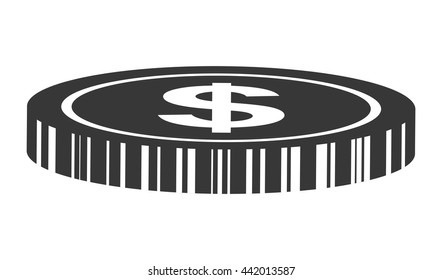 coin icon. Money design. Vector graphic