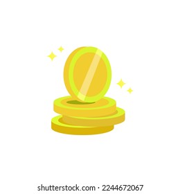 Icono de moneda. Moneda, Logo Del Dinero. Ilustración vectorial. Aislado en fondo blanco.