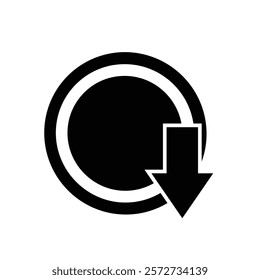 coin icon. money weakens, falls. money management vector, business and finance icon, showing continuous movement. Solid design style