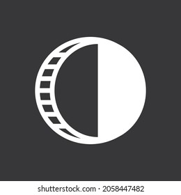 Coin icon on grey background