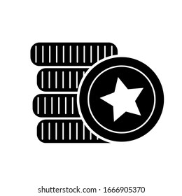 coin icon on white background