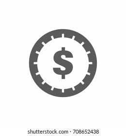 Coin icon on white background vector illustration