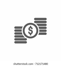 Coin icon on white background vector illustration