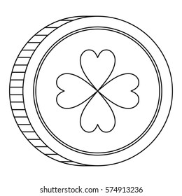 Coin icon. Outline illustration of coin vector icon for web
