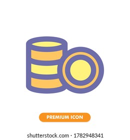 coin icon pack isolated on white background. for your web site design, logo, app, UI. Vector graphics illustration and editable stroke. EPS 10.