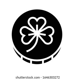 Coin icon, Saint patrick's day related vector illustration