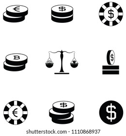 coin icon set