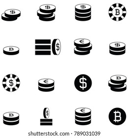 coin icon set