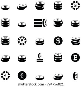 coin icon set