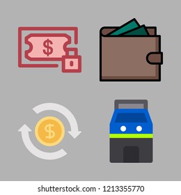 coin icon set. vector set about money, arcade, investment and wallet icons set.