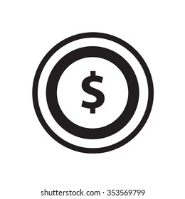 Coin icon or sign