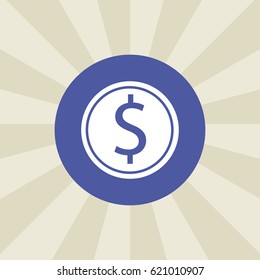 coin icon. sign design. background