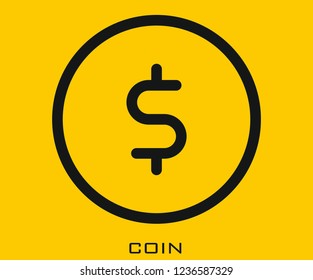 Coin icon signs
