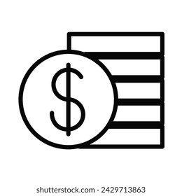 coin icon simple vector illustration