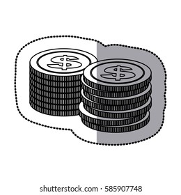 coin icon stock image, vector illustration design
