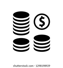 coin icon symbol vector