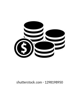 coin icon symbol vector