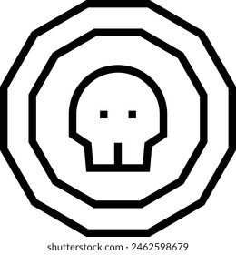 coin icon. Thin linear style design isolated on white background