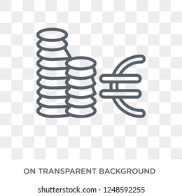 Coin icon. Trendy flat vector Coin icon on transparent background from Cryptocurrency economy and finance collection. High quality filled Coin symbol use for web and mobile