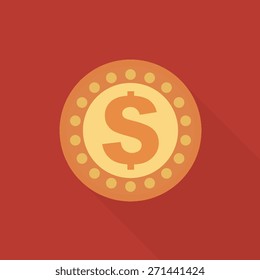Coin icon - Vector