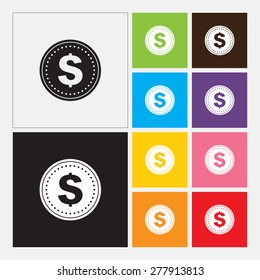 Coin icon - Vector