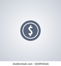 Coin icon, vector best flat icon on white background , EPS 10