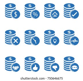 Coin icon vector. vector for business.
