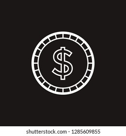 coin icon. coin vector design. sign design