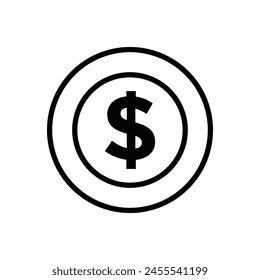 coin icon vector design template simple and clean