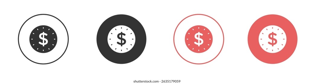 Coin icon vector design template simple and clean style