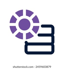 coin icon. vector dual tone icon for your website, mobile, presentation, and logo design.