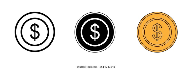 Icono de moneda Vector EPS 10.