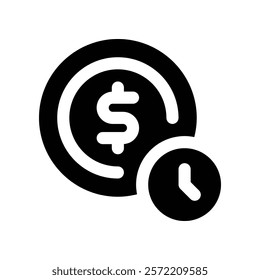 coin icon. vector glyph icon for your website, mobile, presentation, and logo design.