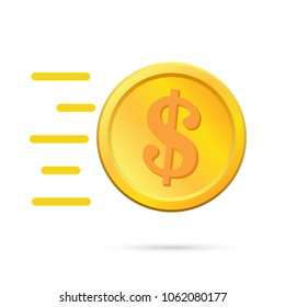 Coin icon. Vector illustration