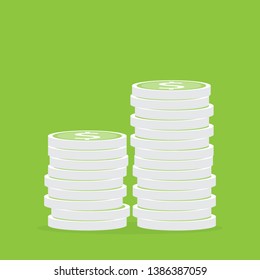  coin icon, vector illustration