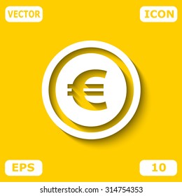 Coin icon, vector illustration. 