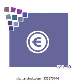 Coin icon, vector illustration.