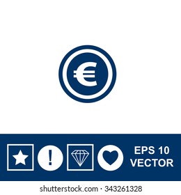 Coin icon, vector illustration.