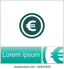 Coin icon, vector illustration.