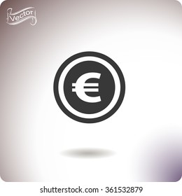 Coin icon, vector illustration.
