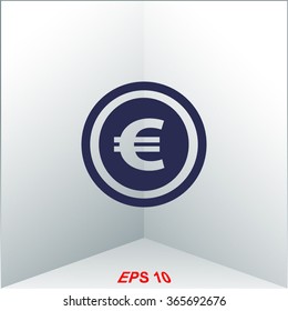 Coin icon, vector illustration.