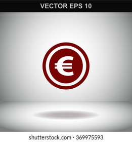 Coin icon, vector illustration.